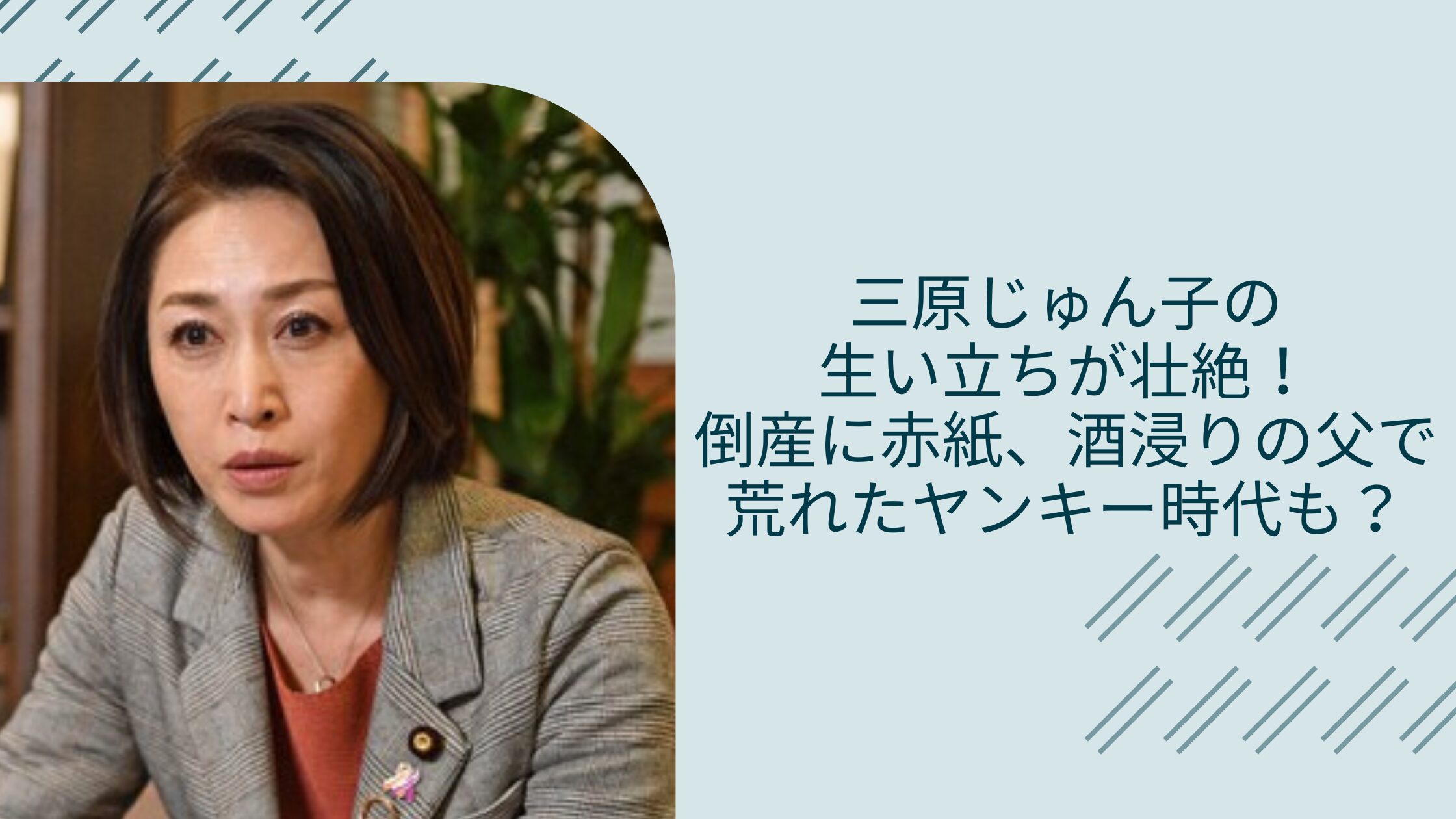 三原じゅん子の生い立ちに関する記事のアイキャッチ画像